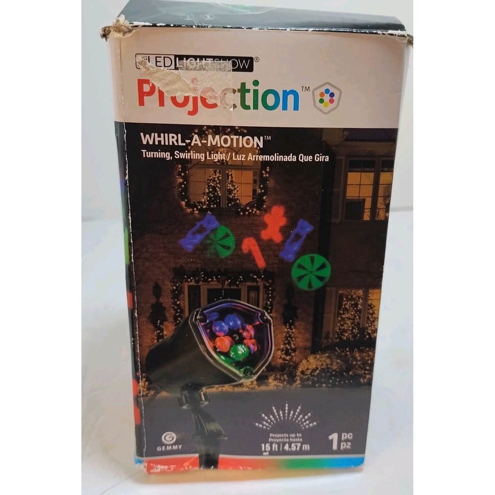 Gemmy LightShow LED Projection Christmas Whirl A Motion‎ Twirling Swirling Light